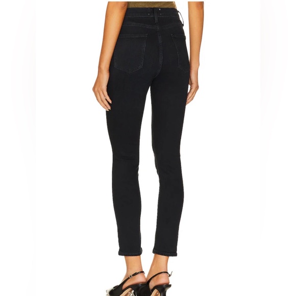 AGOLDE Nico High-Waisted Fitted Jeans Size 24 in Black - Picture 4 of 14